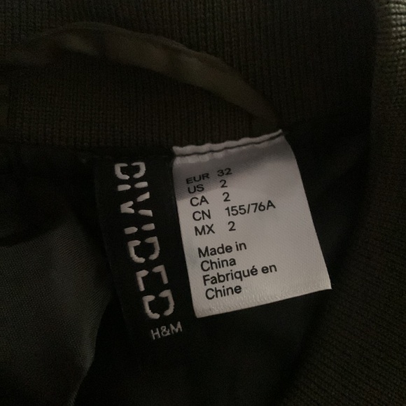 H&M Green Bomber Jacket - Picture 3 of 3